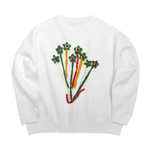 花瓶に入った星の花 Big Crew Neck Sweatshirt