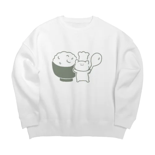 やまもりごはん Big Crew Neck Sweatshirt