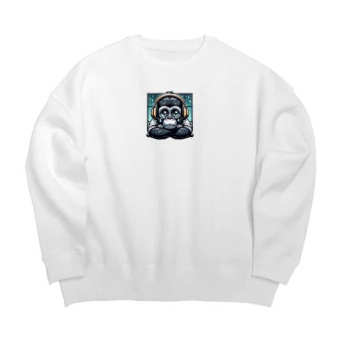 ヘッドホンゴリラ Big Crew Neck Sweatshirt