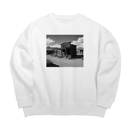 "Nostalgia Ville：さびれた町の魅力を感じるグッズ" Big Crew Neck Sweatshirt