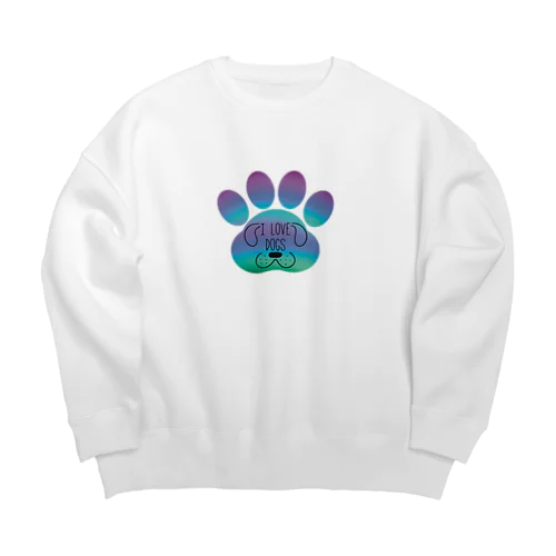 I love dogs わんちゃん好きさんへ Big Crew Neck Sweatshirt