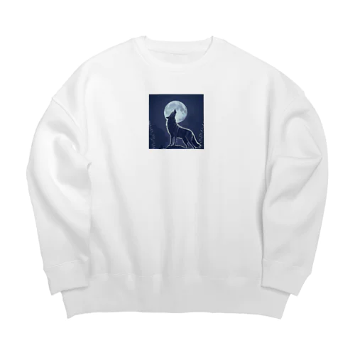 月夜に吠える狼 Big Crew Neck Sweatshirt