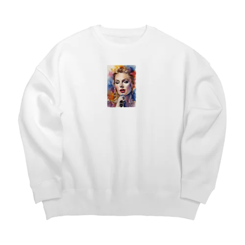 AI「Taylor Swift」水彩 Big Crew Neck Sweatshirt