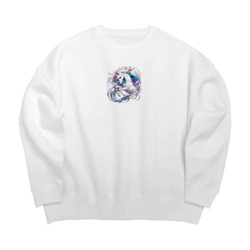 七色のユニコーン_002 Big Crew Neck Sweatshirt