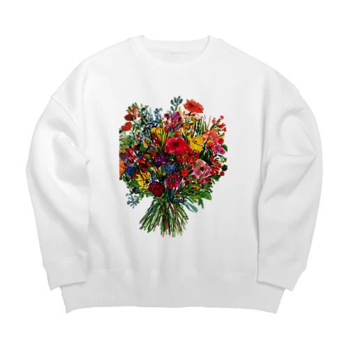 花束とまごころ Big Crew Neck Sweatshirt