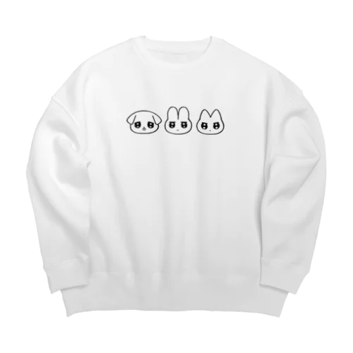 うさねこいぬ Big Crew Neck Sweatshirt