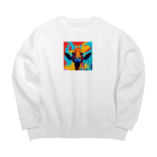 怒れるキリン Big Crew Neck Sweatshirt