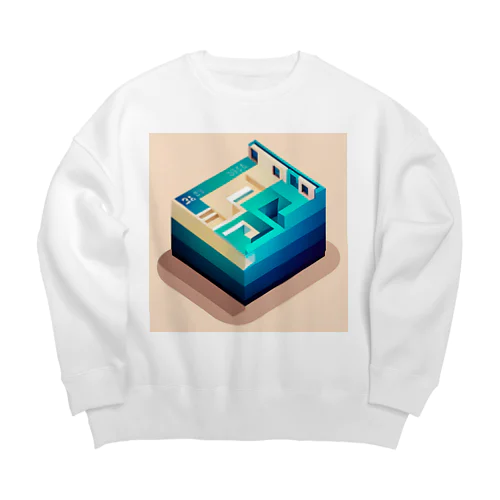 3D迷路 Big Crew Neck Sweatshirt