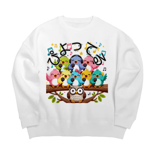 歌うトリ Big Crew Neck Sweatshirt