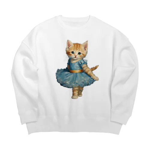 バレリーナの子猫 Big Crew Neck Sweatshirt