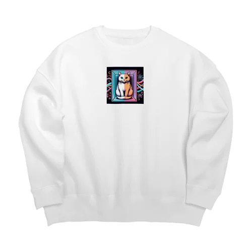 シュレディンガーキャット Big Crew Neck Sweatshirt