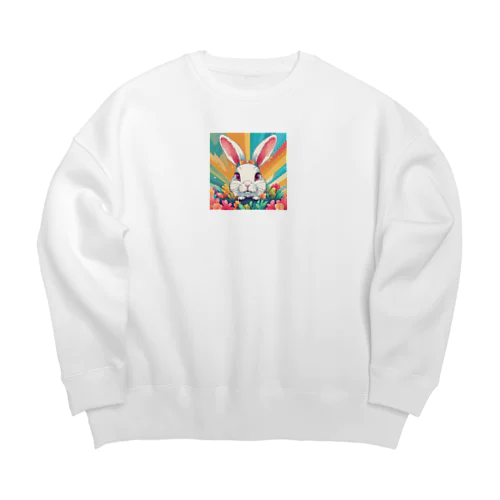 (*≧3≦)ウサギのグッズ Big Crew Neck Sweatshirt