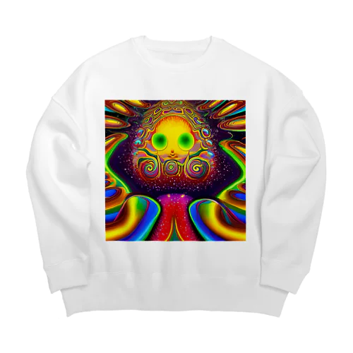 達磨太子(AI -Aided Design)〜正方形 Big Crew Neck Sweatshirt