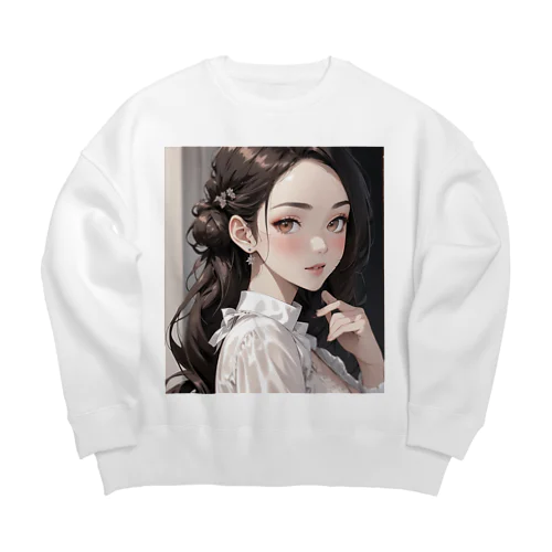 妖艶な大人の女性 Big Crew Neck Sweatshirt