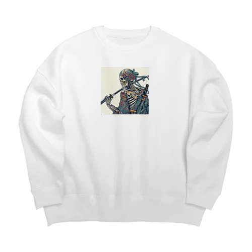 侍ドクロ Big Crew Neck Sweatshirt