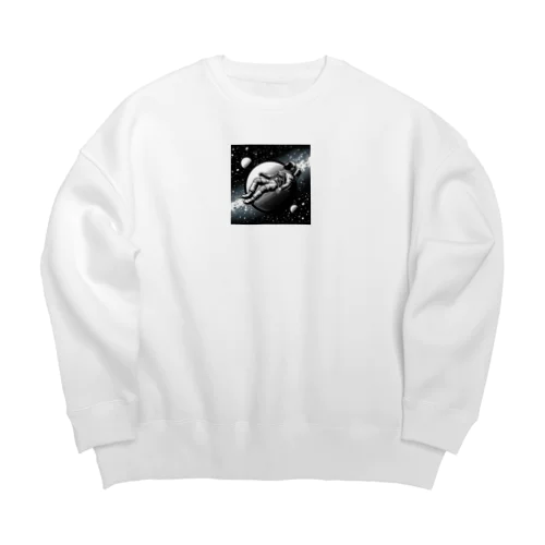 宇宙の浮遊 Big Crew Neck Sweatshirt