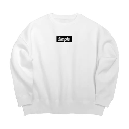 simple　シンプル Big Crew Neck Sweatshirt
