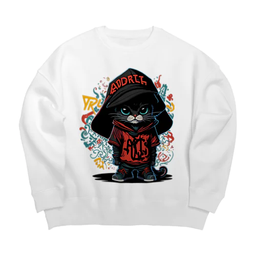 ちびネコ Big Crew Neck Sweatshirt