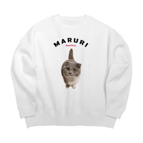 MARURI good gray Big Crew Neck Sweatshirt