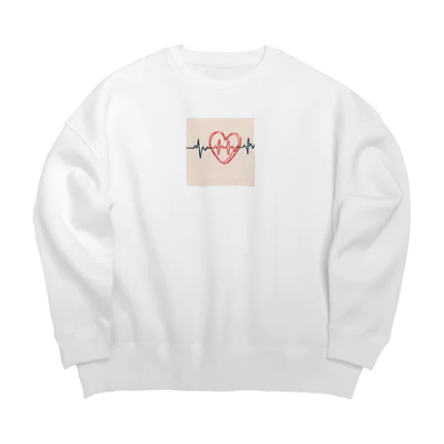 My heartbeat Big Crew Neck Sweatshirt