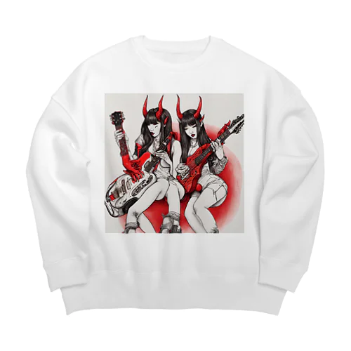 赤デビル女ダ・ゾーン Big Crew Neck Sweatshirt