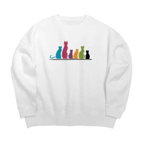 猫えんぴつ Big Crew Neck Sweatshirt