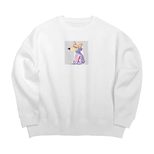 かっこいい犬のグッズ Big Crew Neck Sweatshirt