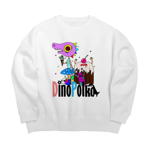 スウィートザウルスちゃん Big Crew Neck Sweatshirt