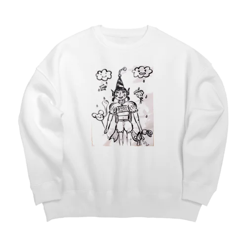 遊園地のピエロ Big Crew Neck Sweatshirt