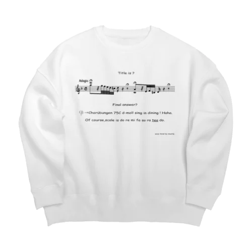 曲当てクイズTシャツ【トッカータとフーガニ短調】 Big Crew Neck Sweatshirt