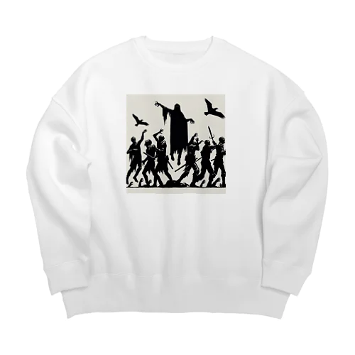 ネクロマンサーとゾンビ Big Crew Neck Sweatshirt