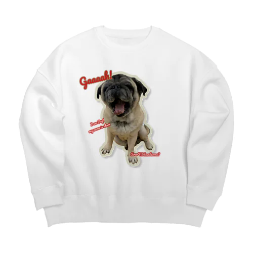 I am Pug!　 Big Crew Neck Sweatshirt