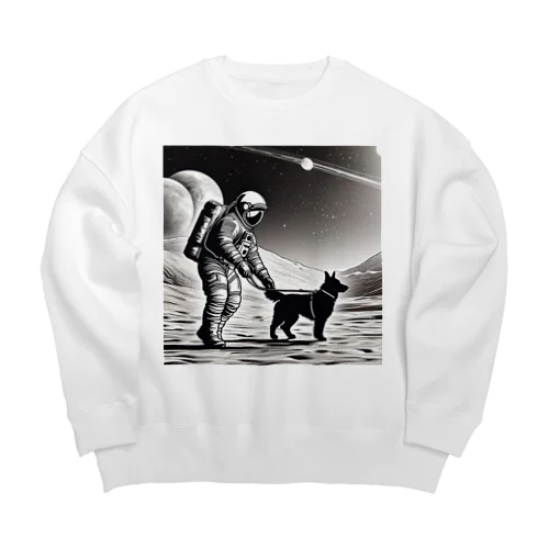 犬の散歩が日課です Big Crew Neck Sweatshirt