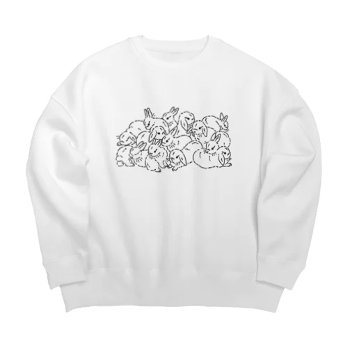 モフモフうさぎ Big Crew Neck Sweatshirt