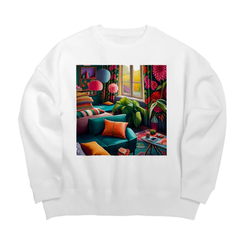 カラフルライフ Big Crew Neck Sweatshirt