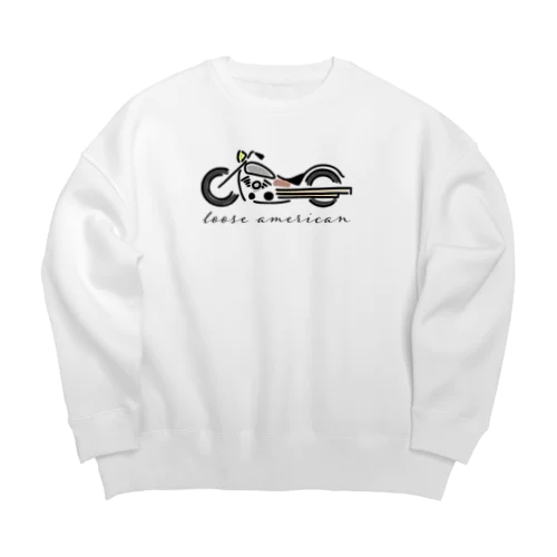 ゆるいアメリカン Big Crew Neck Sweatshirt