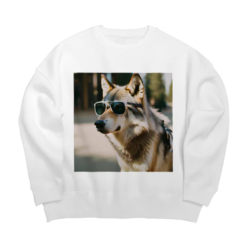 サングラス・オオカミ Big Crew Neck Sweatshirt