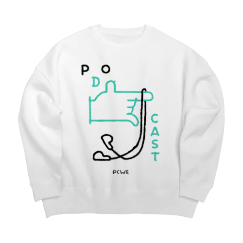 PODCAST WIRED〈PCWE23W〉 Big Crew Neck Sweatshirt