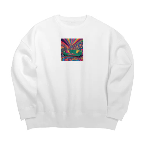 グリーンソファーのある風景 Big Crew Neck Sweatshirt