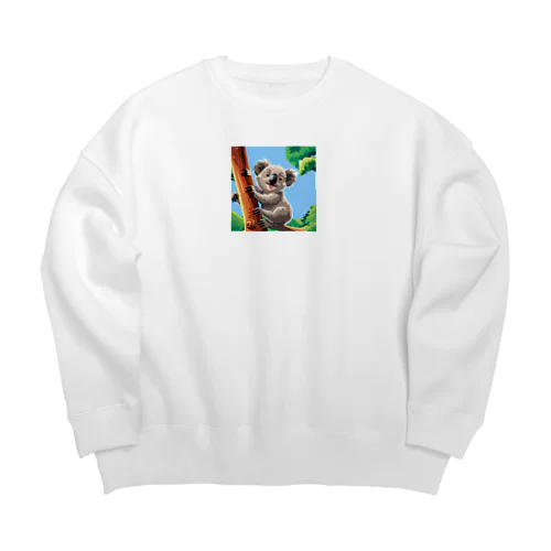 【コアラ】ドット絵あにまるさん Big Crew Neck Sweatshirt