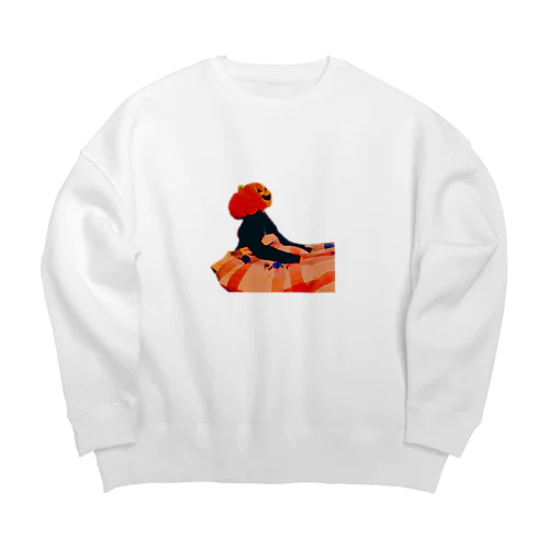 絶起パンプキン Big Crew Neck Sweatshirt