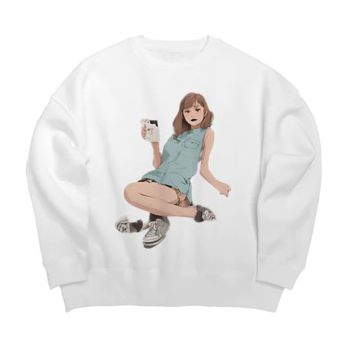 マシュロ　マシェリ Big Crew Neck Sweatshirt