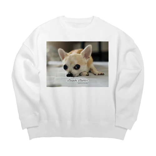 世界初！本物の犬執事・ドッグバトラーのバンビ君 Big Crew Neck Sweatshirt