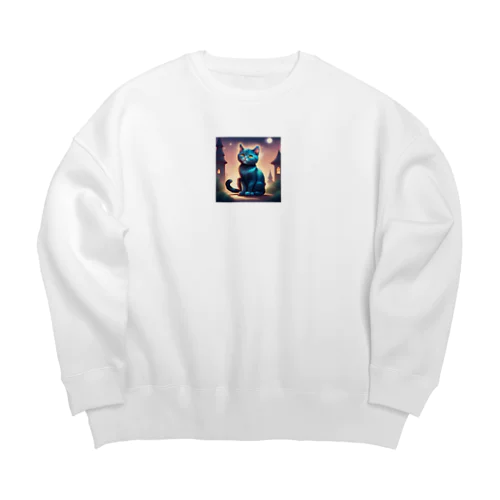 にゃんだふる Big Crew Neck Sweatshirt