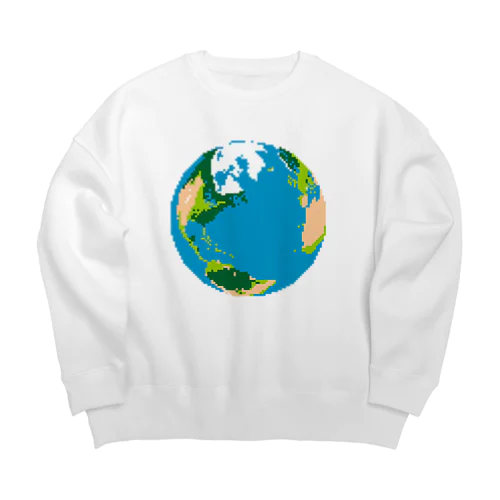 地球(ドット絵) Big Crew Neck Sweatshirt