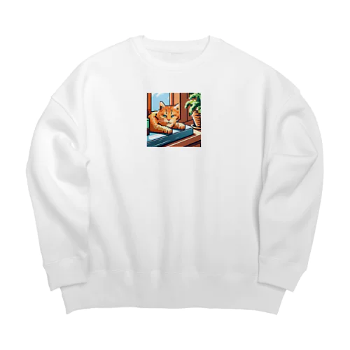 ドット絵スナドリネコ Big Crew Neck Sweatshirt