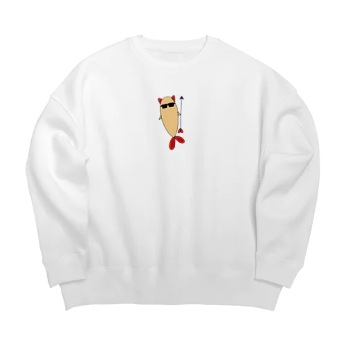 Shrimp Cat Big Crew Neck Sweatshirt