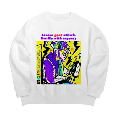 痛風発作に苦しむ男　第３弾 Big Crew Neck Sweatshirt