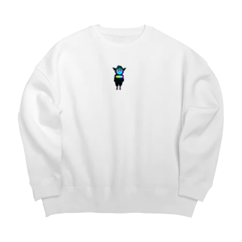 怖いキャラクターMOKOちゃん Big Crew Neck Sweatshirt