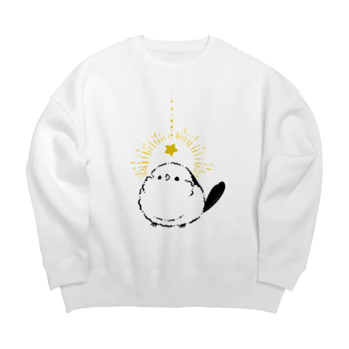 星に願いをシマエナガ＠ぴよ手帖 | シマエナガ雑貨 Big Crew Neck Sweatshirt